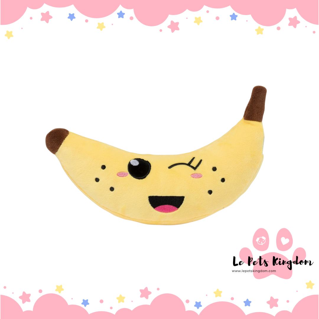 FuzzYard Winky Banana Plush Dog Toy