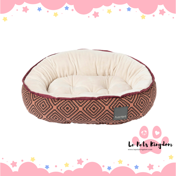 FuzzYard Reversible Dog Bed (Barcelona Maroon)