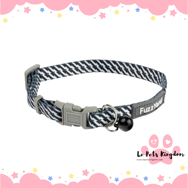 FuzzYard Cat Collar (Tabby Tooth Black/White)
