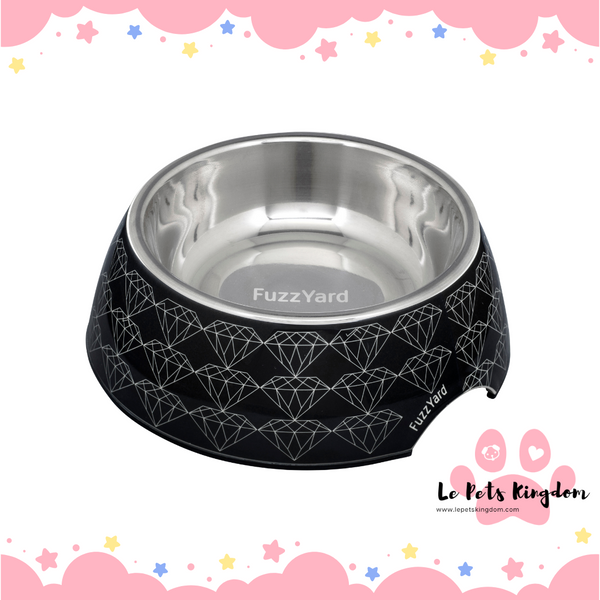 FuzzYard Easy Feeder Dog Bowl (Black Diamond)