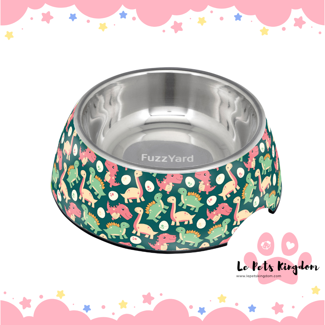 FuzzYard Easy Feeder Dog Bowl (Dinosaur Land)