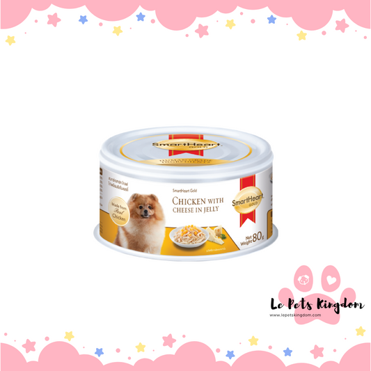 SmartHeart Gold Chicken With Cheese In Jelly Dog Can 80g