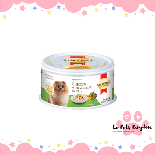 SmartHeart Gold Chicken With Vegetable In Jelly Dog Can 80g