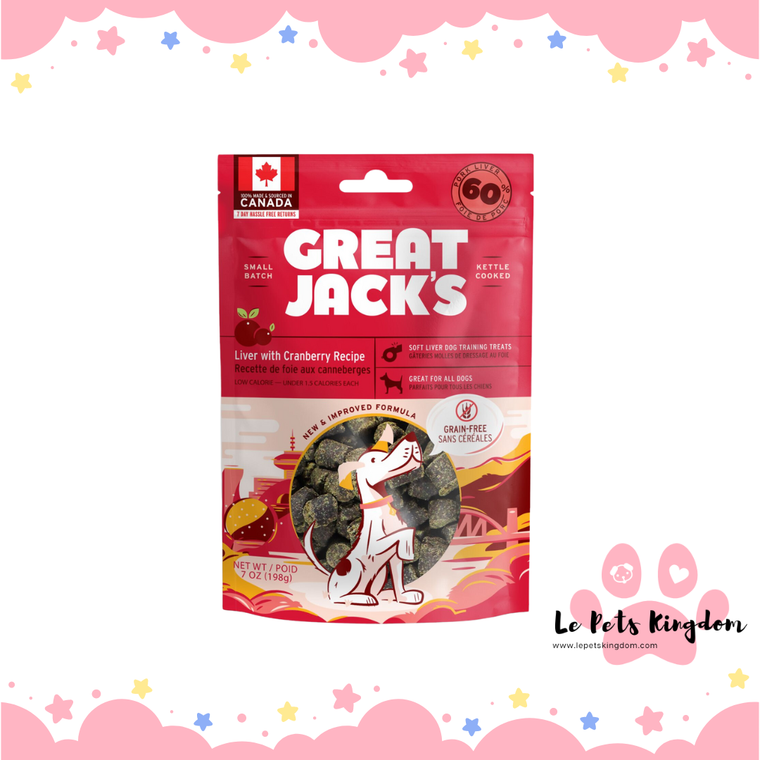 Great Jack's Soft Liver Dog Training Treats Cranberry Recipe 7oz