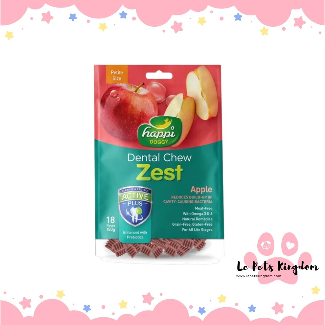 Happi Doggy Zest Petite Apple Dental Dog Chew 150g