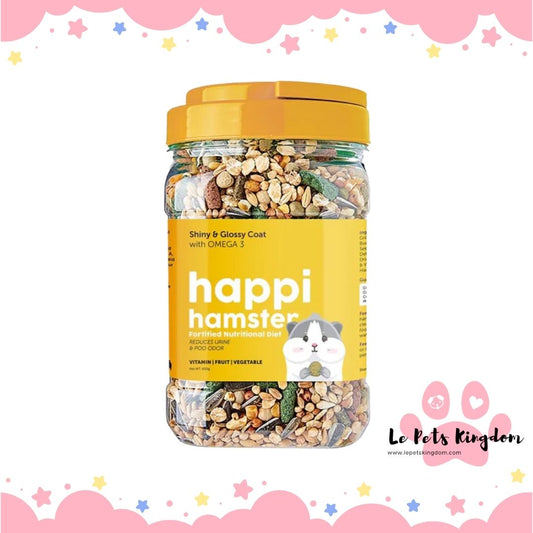 Happi Hamster Shiny & Glossy Coat Fortified Nutritional Diet 600g