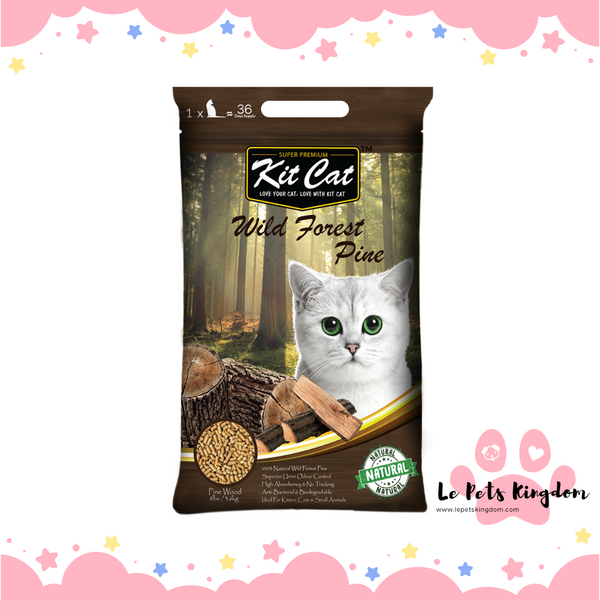 Kit Cat Pine Cat Litter - Natural Wood
