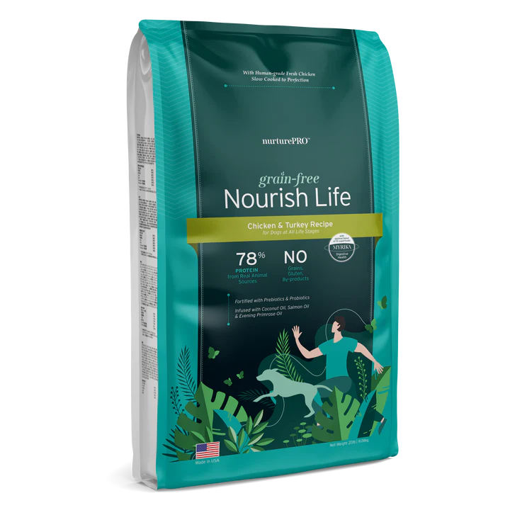 NurturePRO Nourish Life Grain-Free Chicken & Turkey Recipe Dry Dog Food For Digestive Health
