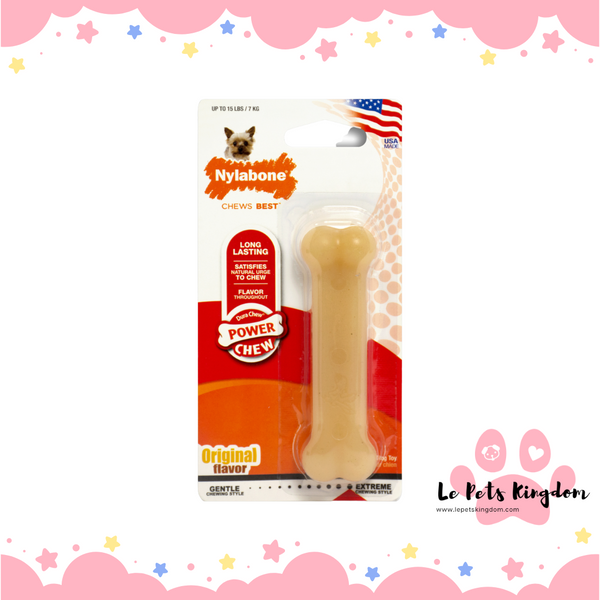 Nylabone Power Chew Durable Bacon Dog Chew Toy