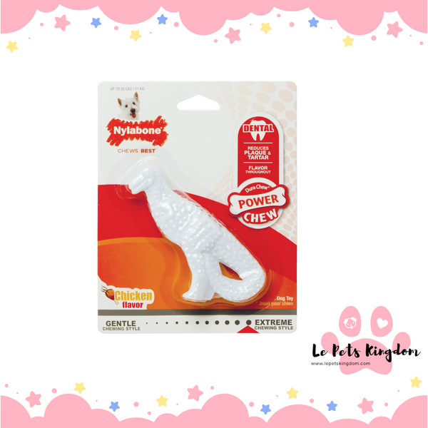 Nylabone Dura Power Chew Dental Dinosaur Regular Chew Toys