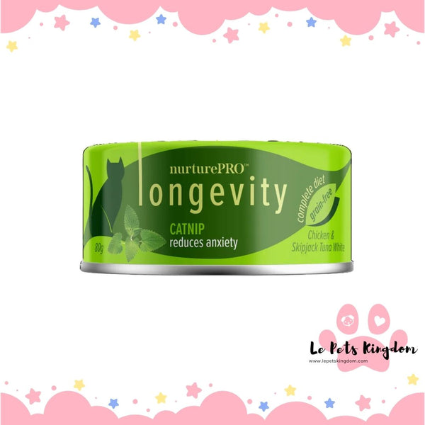 NurturePRO Longevity Chicken & Skipjack Tuna Wet Cat Food 80g (Catnip)