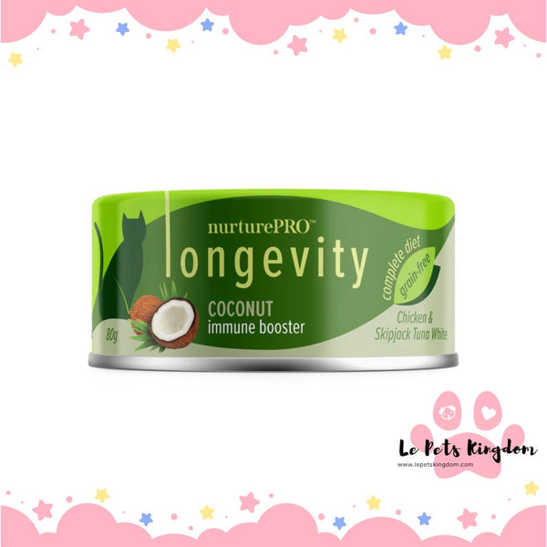 NurturePRO Longevity Chicken & Skipjack Tuna Wet Cat Food 80g (Coconut)