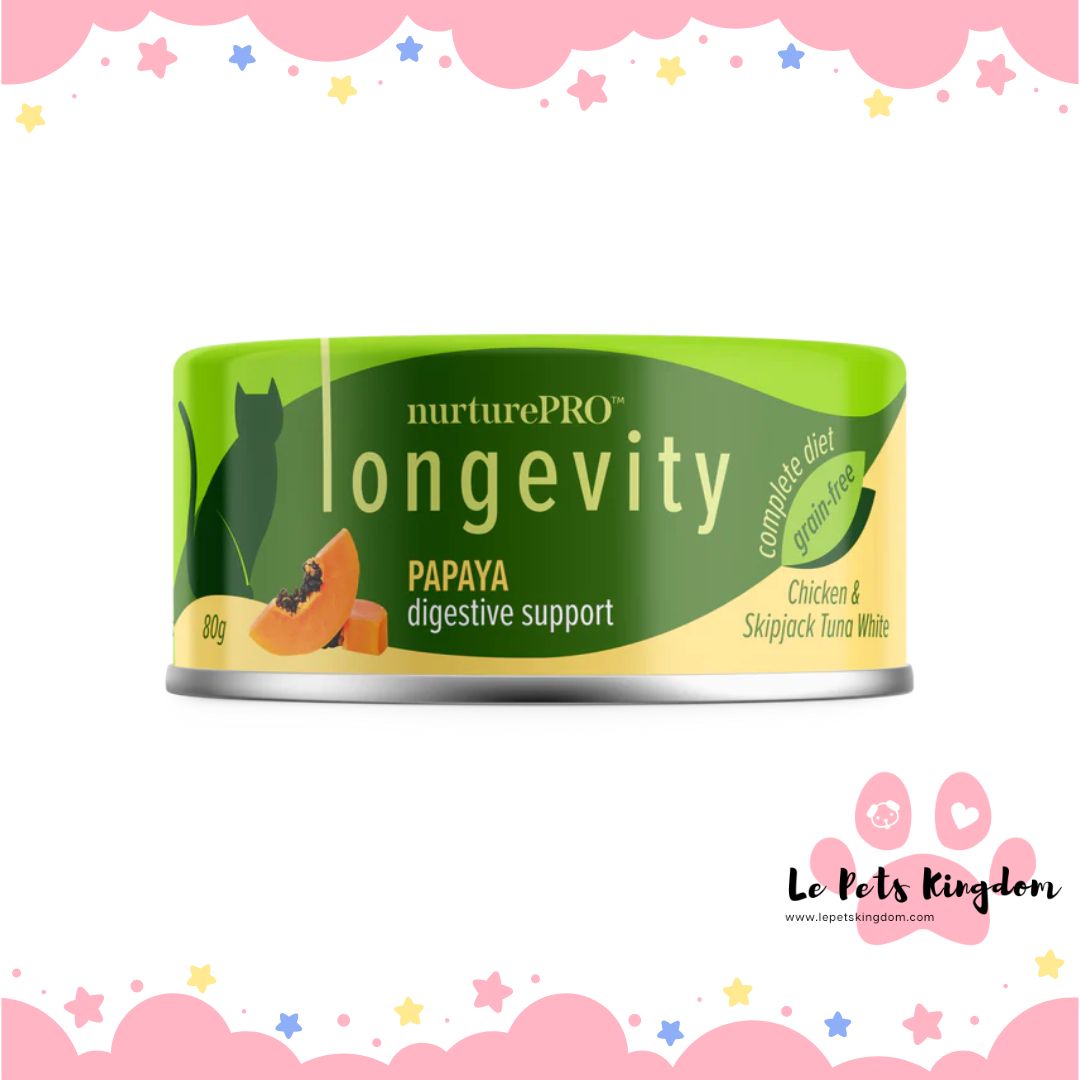 NurturePRO Longevity Chicken & Skipjack Tuna Wet Cat Food 80g (Papaya)