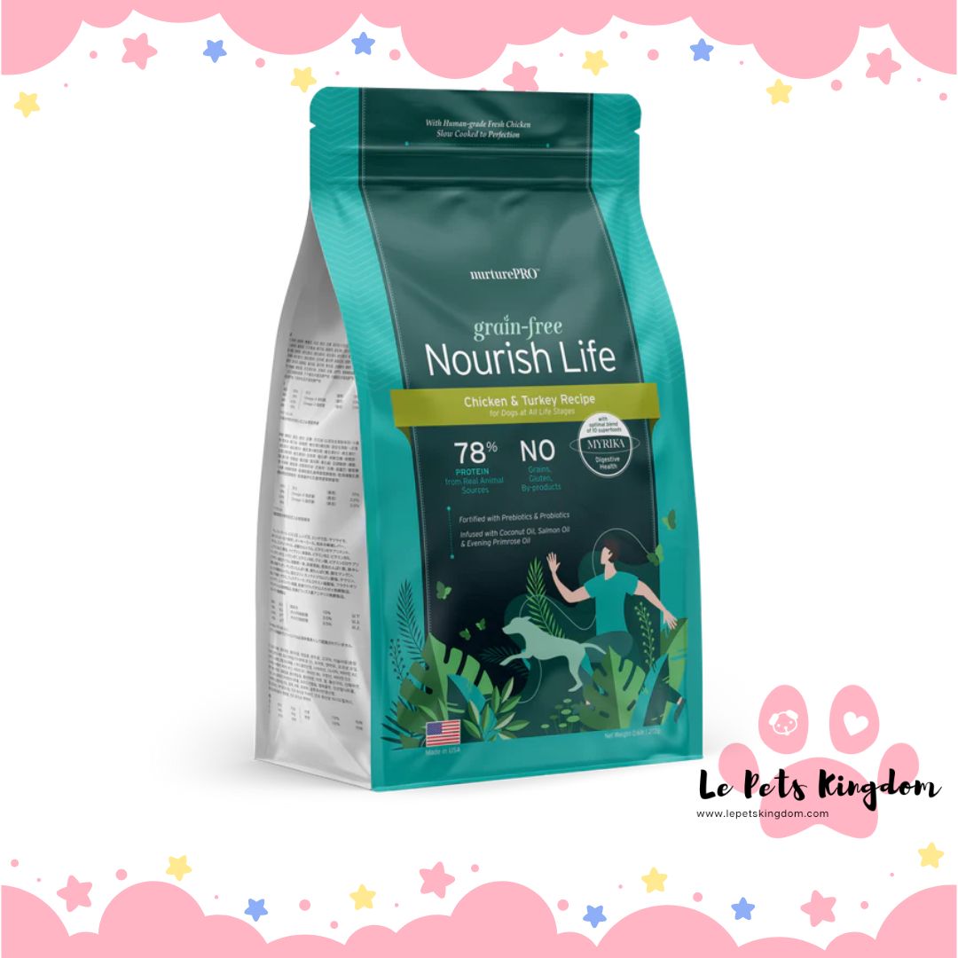 NurturePRO Nourish Life Grain-Free Chicken & Turkey Recipe Dry Dog Food For Digestive Health