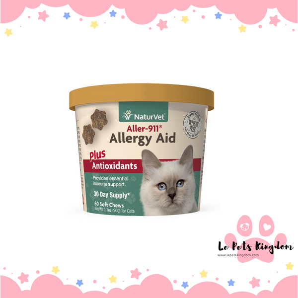 Naturvet - Aller-911 Cat Allergy Aid plus Antioxidants Soft Chew 60ct