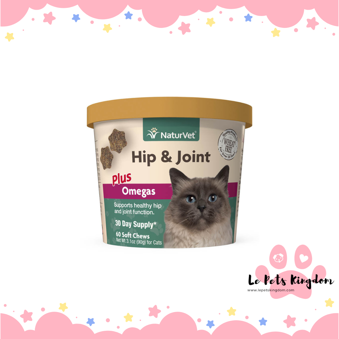 Naturvet - Hip & Joint Plus Omega For Cats Soft Chew 60ct