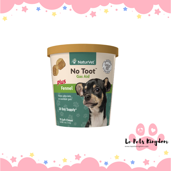 Naturvet - No Toots Gas Aid Plus Fennel Soft Chew 70ct