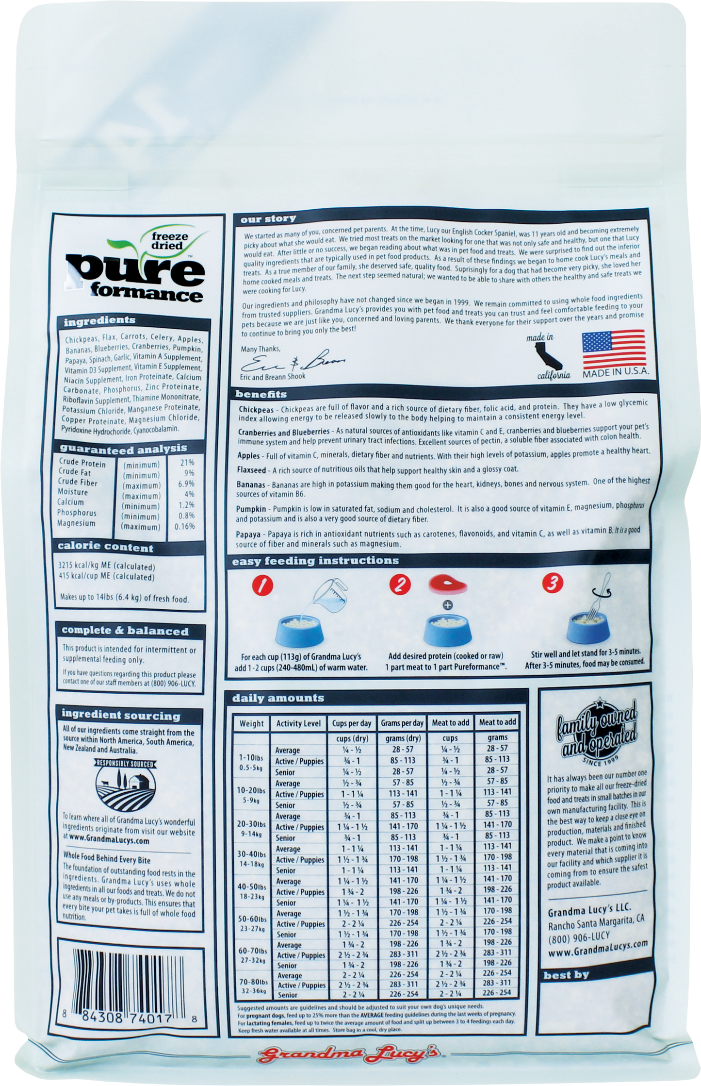 Grandma Lucy's Pureformance - Premix 3lbs