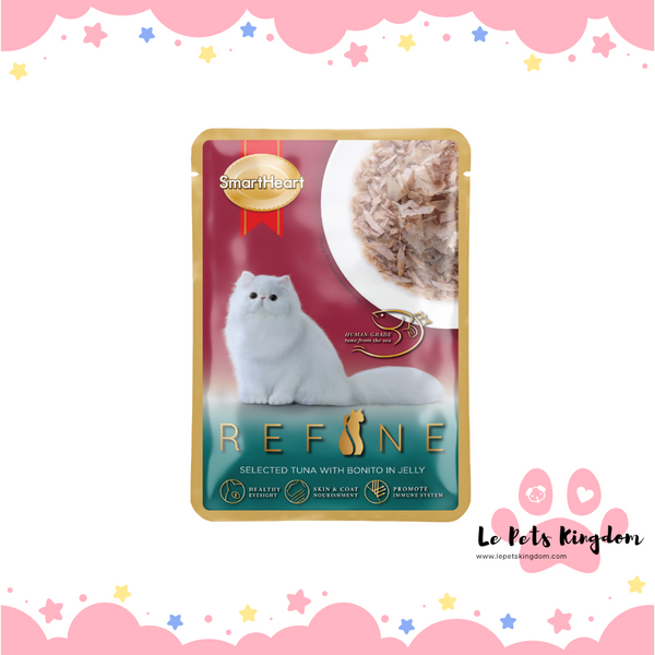 [BUNDLE OF 12] Smartheart Refine Selected Tuna With Bonito In Jelly Pouch 70g x 12