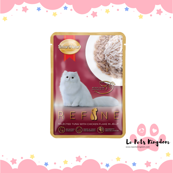 [BUNDLE OF 12] Smartheart Refine Selected Tuna With Chicken Flake In Jelly Pouch 70g x 12