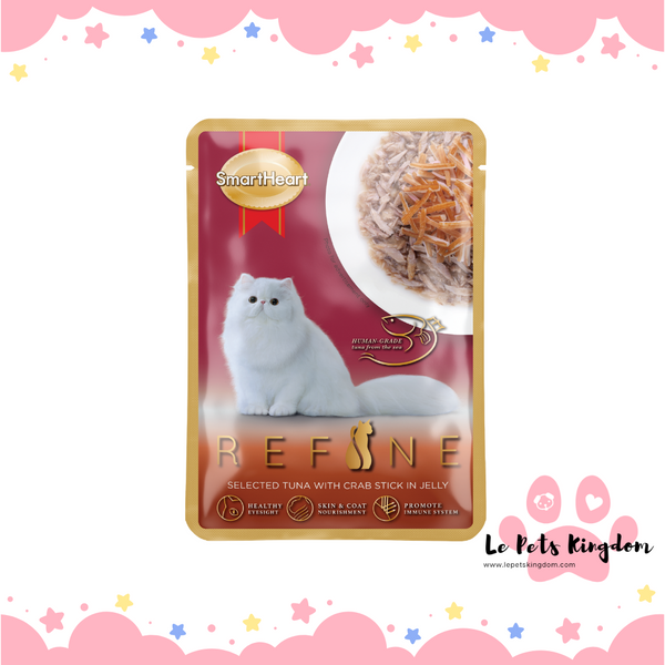 [BUNDLE OF 12] Smartheart Refine Selected Tuna With Crab Stick In Jelly Pouch 70g x 12