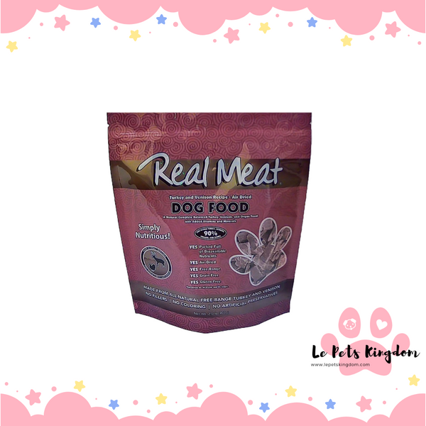 Real Meat - Air Dried Dog Food (Turkey & Venison) 2lbs