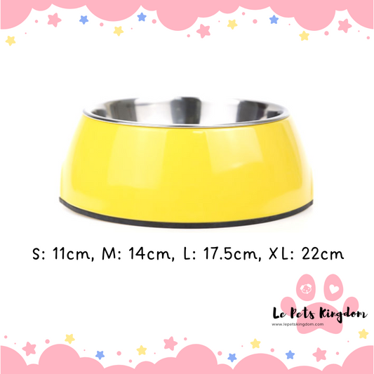 [SUPER SD PETS] Durable Single Bowl with S/S Insert (Yellow)