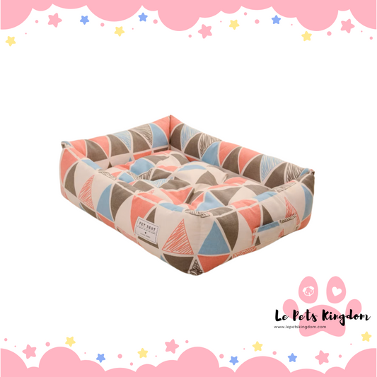 Washable Cover Cushion Bed - Triangle Mix