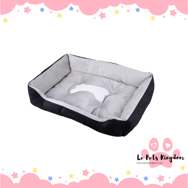 Four Season Universal Pet Cushion Bedding - Black/ Grey