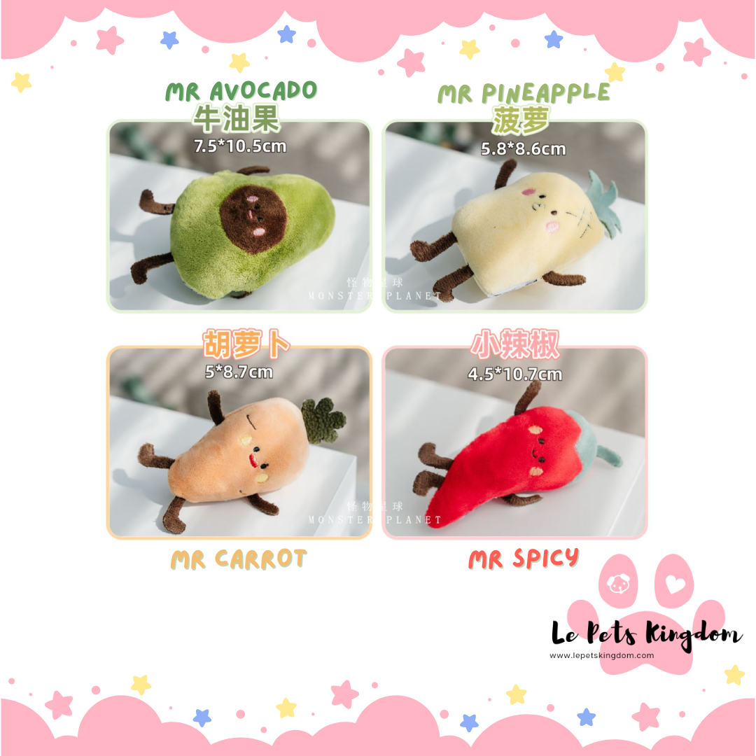 [MONSTER PLANET] Squeaky Fruits Soft Toy (8 Designs)