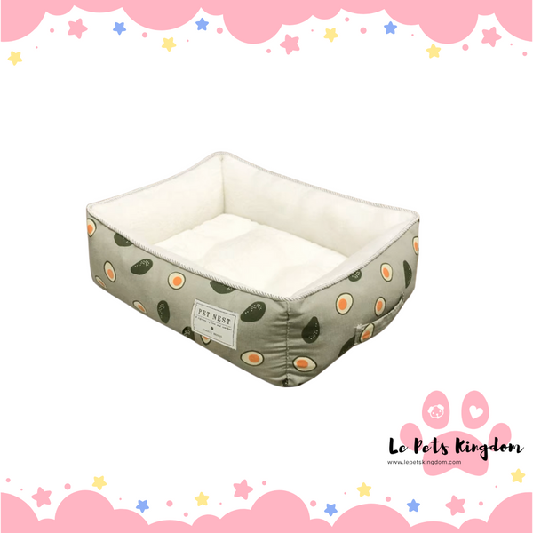 Washable Cover Cushion Bed - Avocado Mix