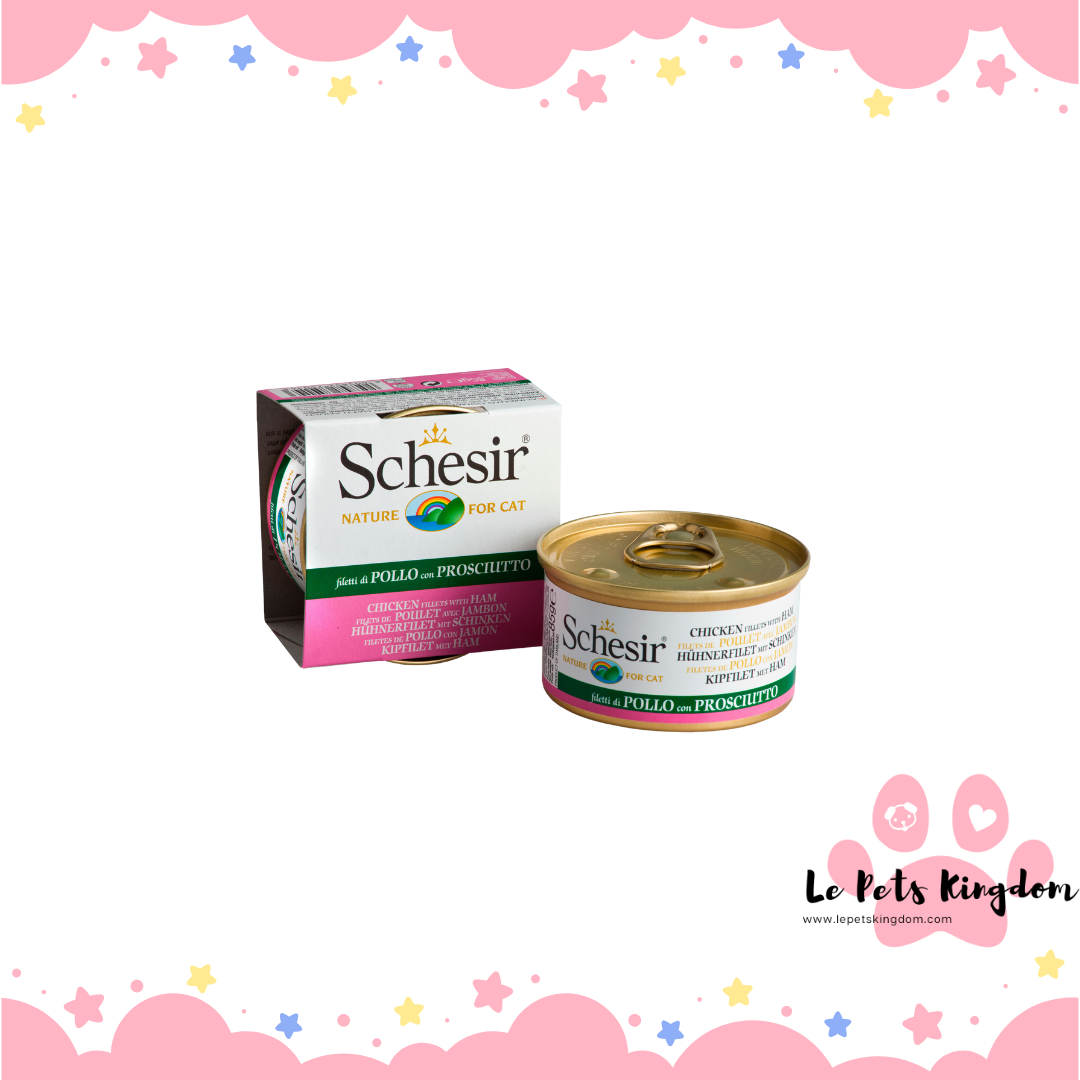 Schesir Chicken Fillet with Ham Jelly Canned Cat Food