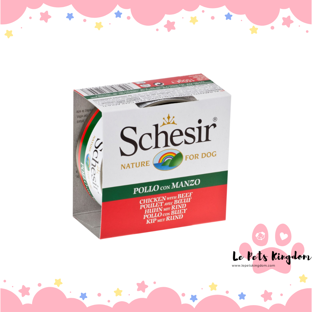 Schesir Chicken with Beef Jelly Canned Dog Food