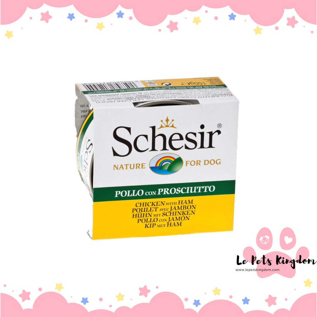 Schesir Chicken with Ham Jelly Canned Dog Food