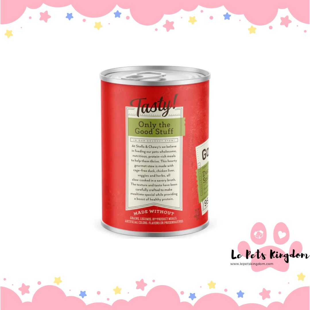 Stella & Chewy’s Gourmet Duck, Carrot & Spinach Stew Grain-Free Canned Dog Food 12.5oz