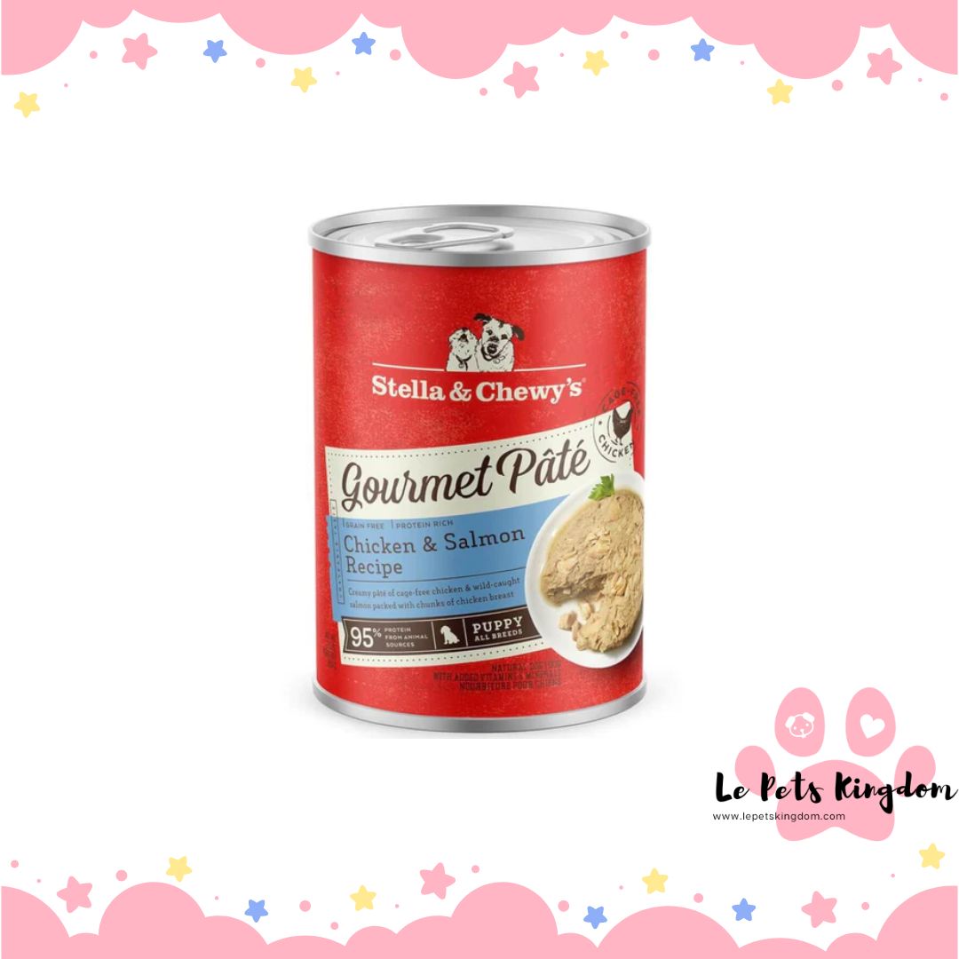 Stella & Chewy’s Gourmet Pate Chicken & Salmon Recipe Grain-Free Puppy Canned Dog Food 12.5oz