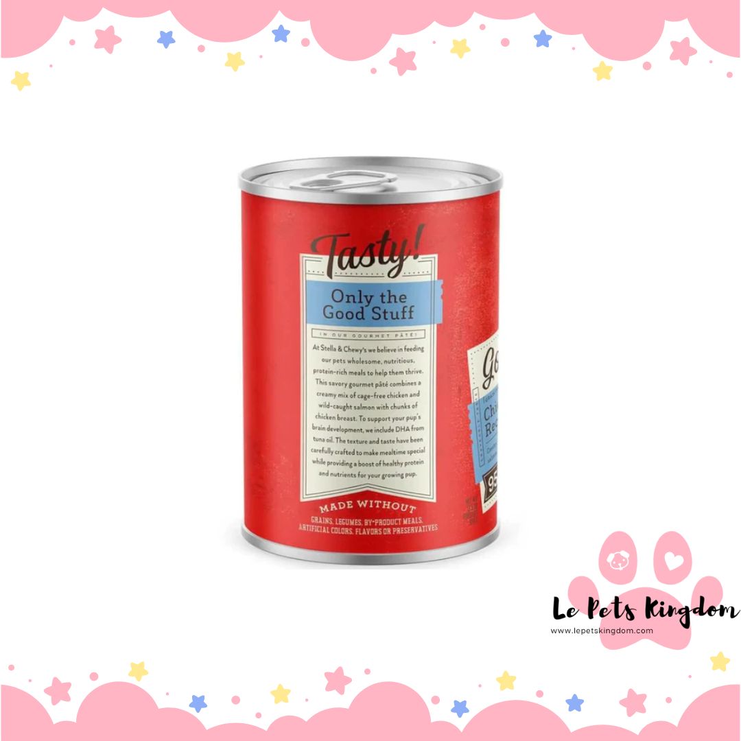 Stella & Chewy’s Gourmet Pate Chicken & Salmon Recipe Grain-Free Puppy Canned Dog Food 12.5oz