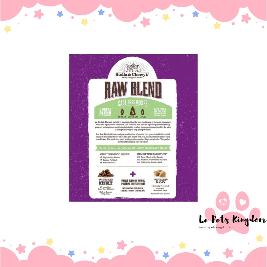 Stella & Chewy’s Freeze-Dried Raw Blend Kibble Cage Free Chicken Grain-Free Dry Cat Food