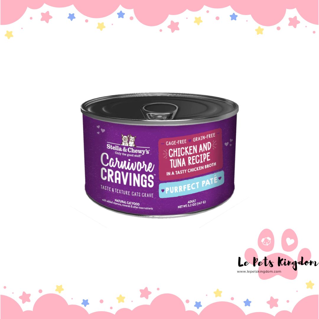 Stella & Chewy's Carnivore Cravings Purrfect Pate Chicken & Tuna in Broth Canned Cat Food 5.2oz