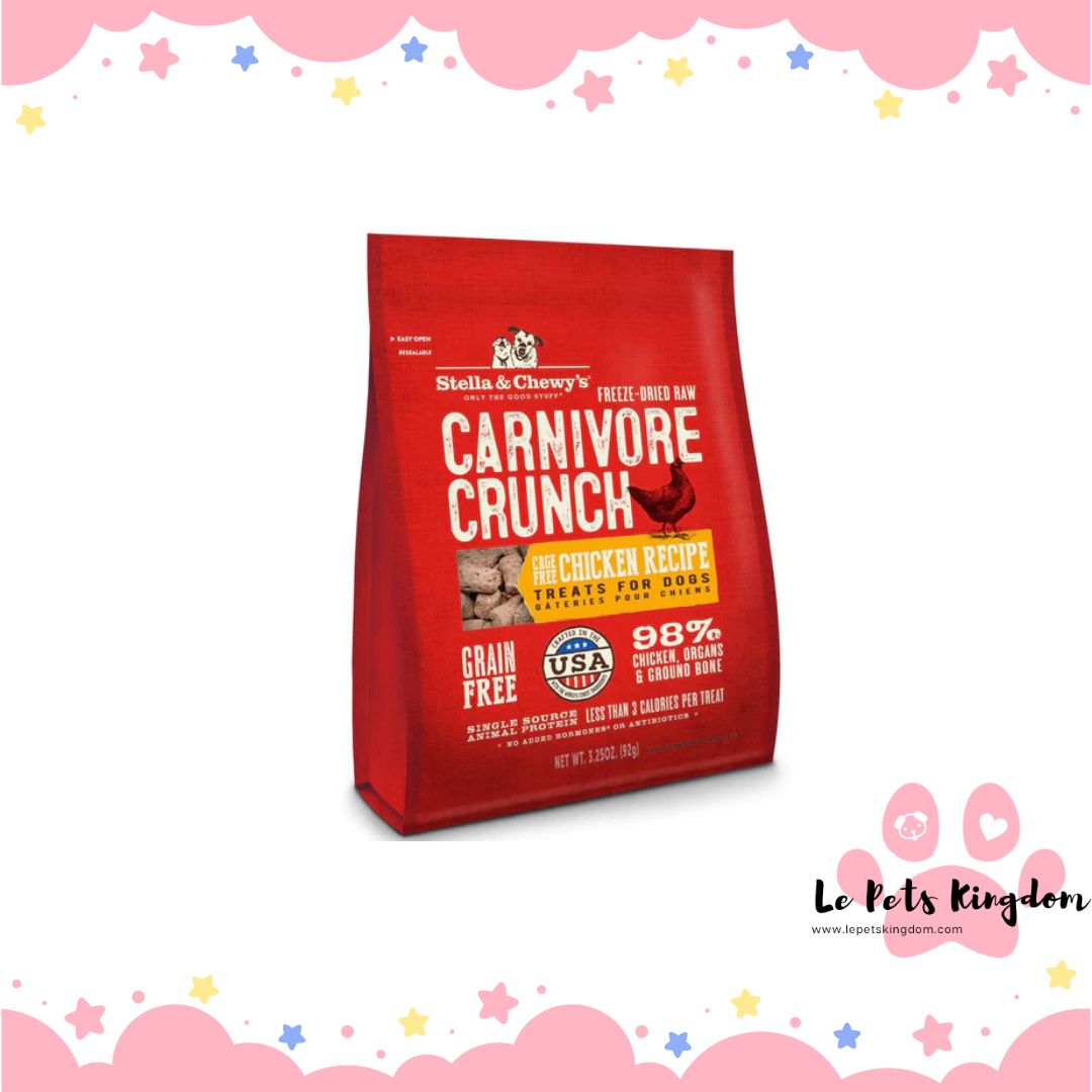 Stella & Chewy’s Carnivore Crunch Chicken Grain-Free Freeze-Dried Dog Treats 3.25oz