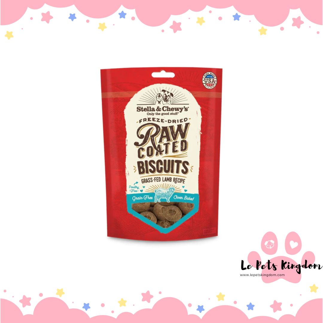 Stella & Chewy’s Freeze-Dried Raw Coated Biscuits Lamb Grain-Free Dog Treats 9oz