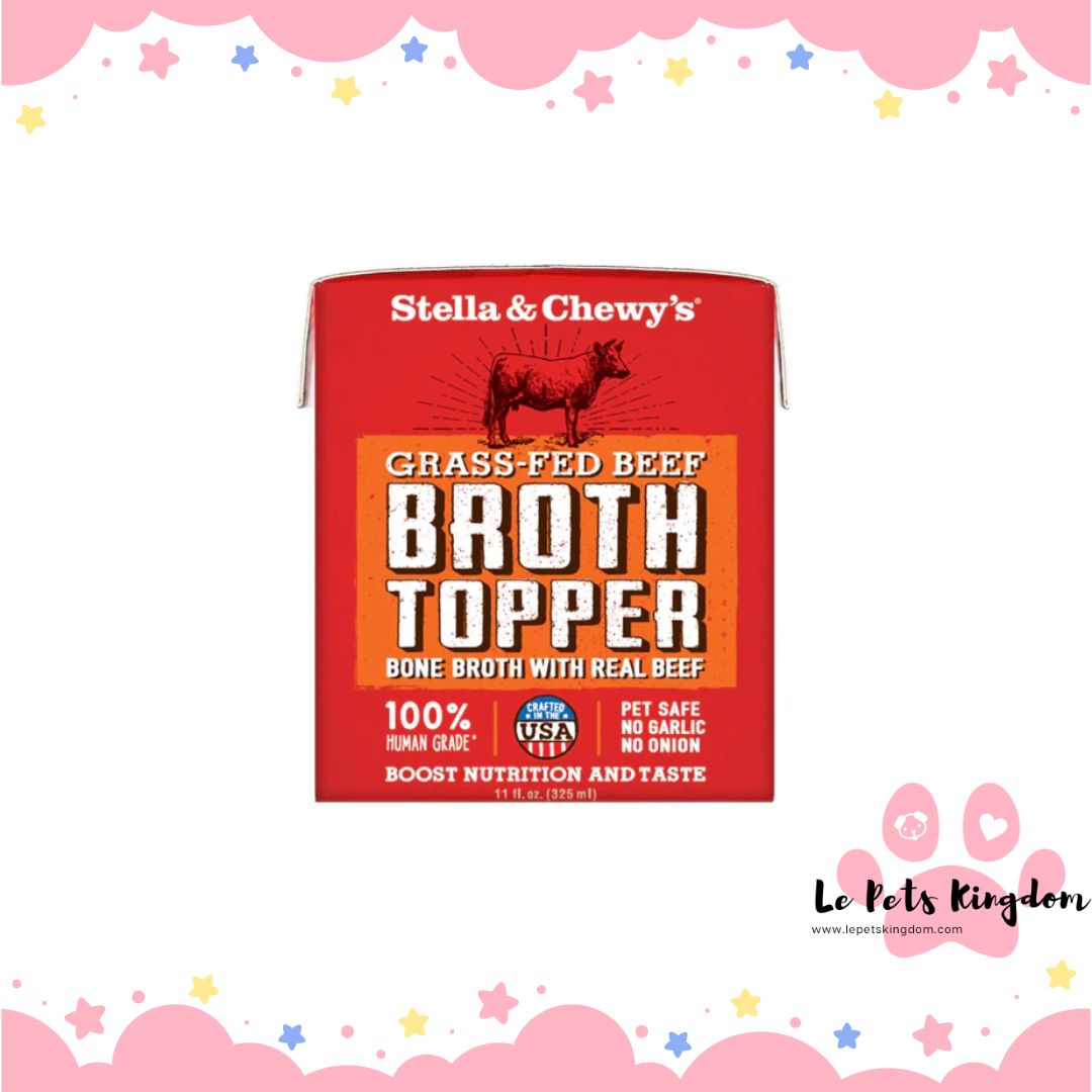 Stella & Chewy’s Grass-Fed Beef Broth Topper Grain-Free Wet Dog Food 11oz