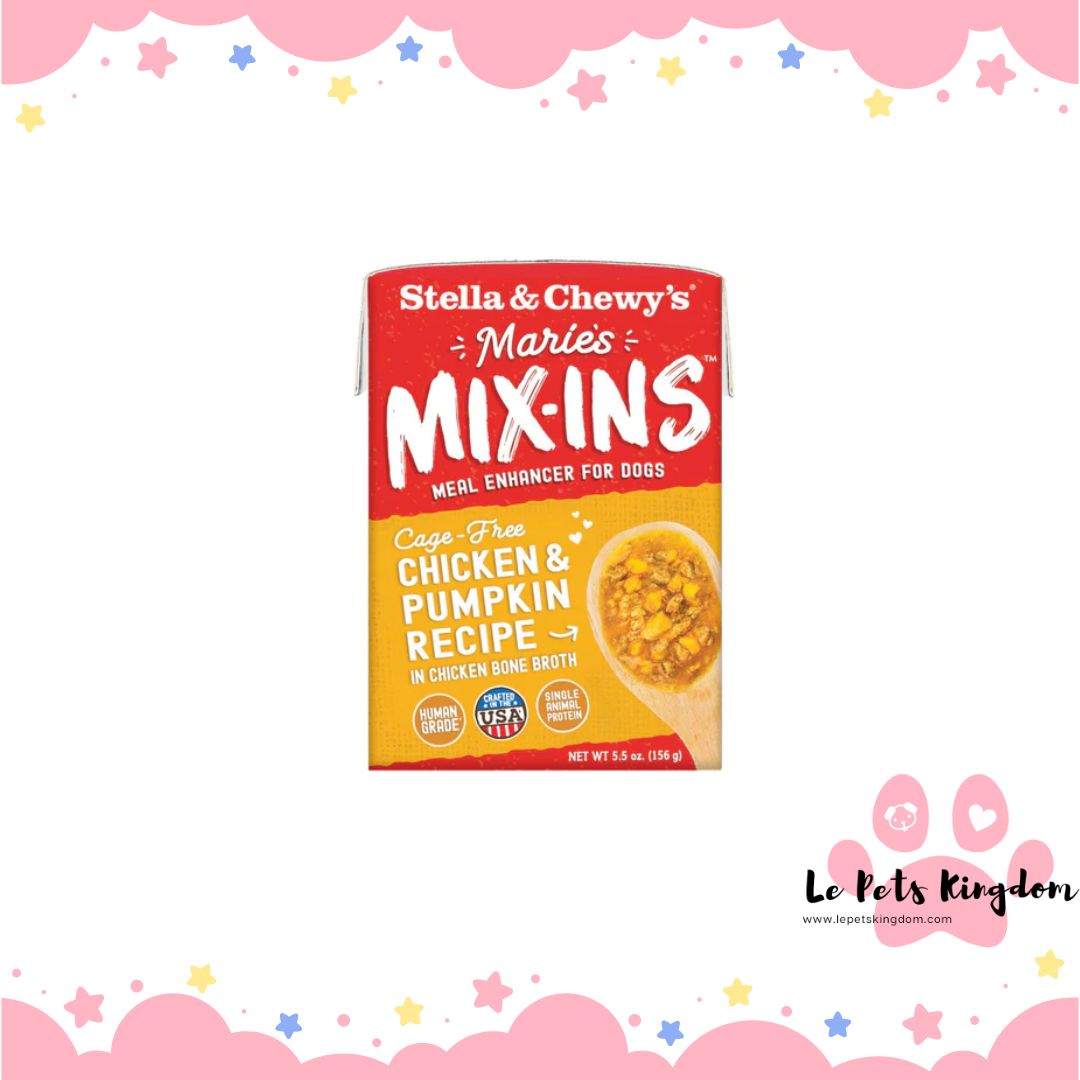 Stella & Chewy’s Marie’s Mix-Ins Chicken & Pumpkin Meal Enhancer Grain-Free Wet Dog Food 5.5oz