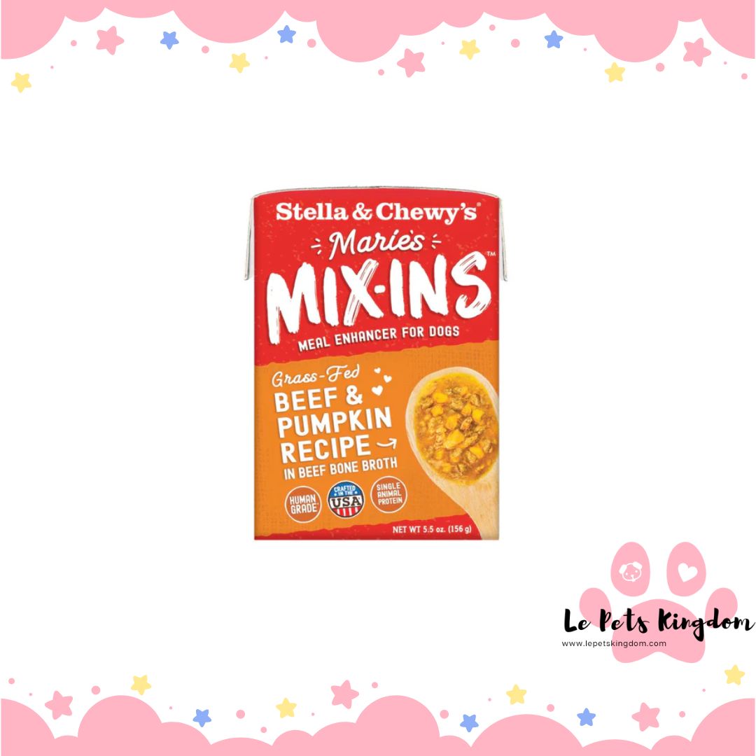 Stella & Chewy’s Marie’s Mix-Ins Beef & Pumpkin Meal Enhancer Grain-Free Wet Dog Food 5.5oz