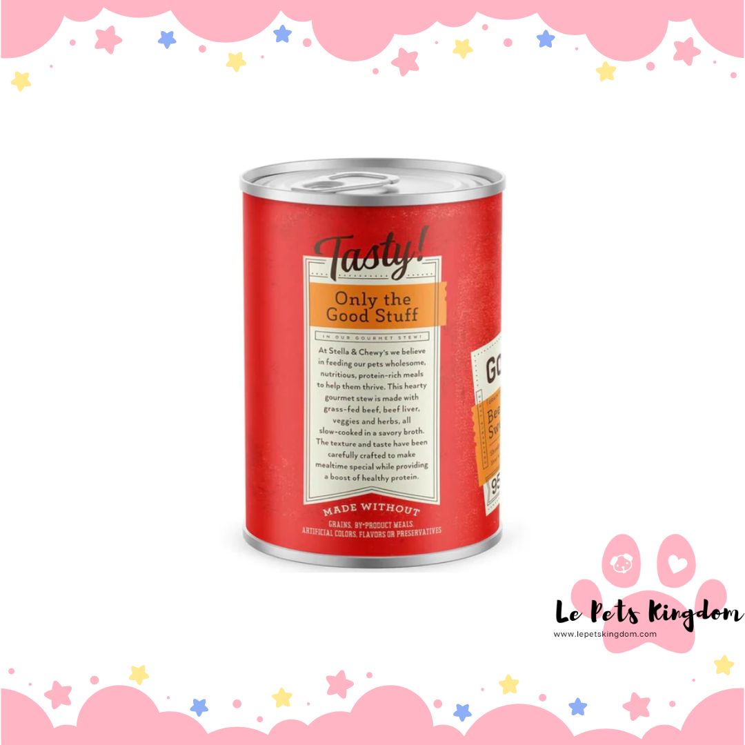 Stella & Chewy’s Gourmet Beef, Green Bean & Sweet Potato Stew Grain-Free Canned Dog Food 12.5oz