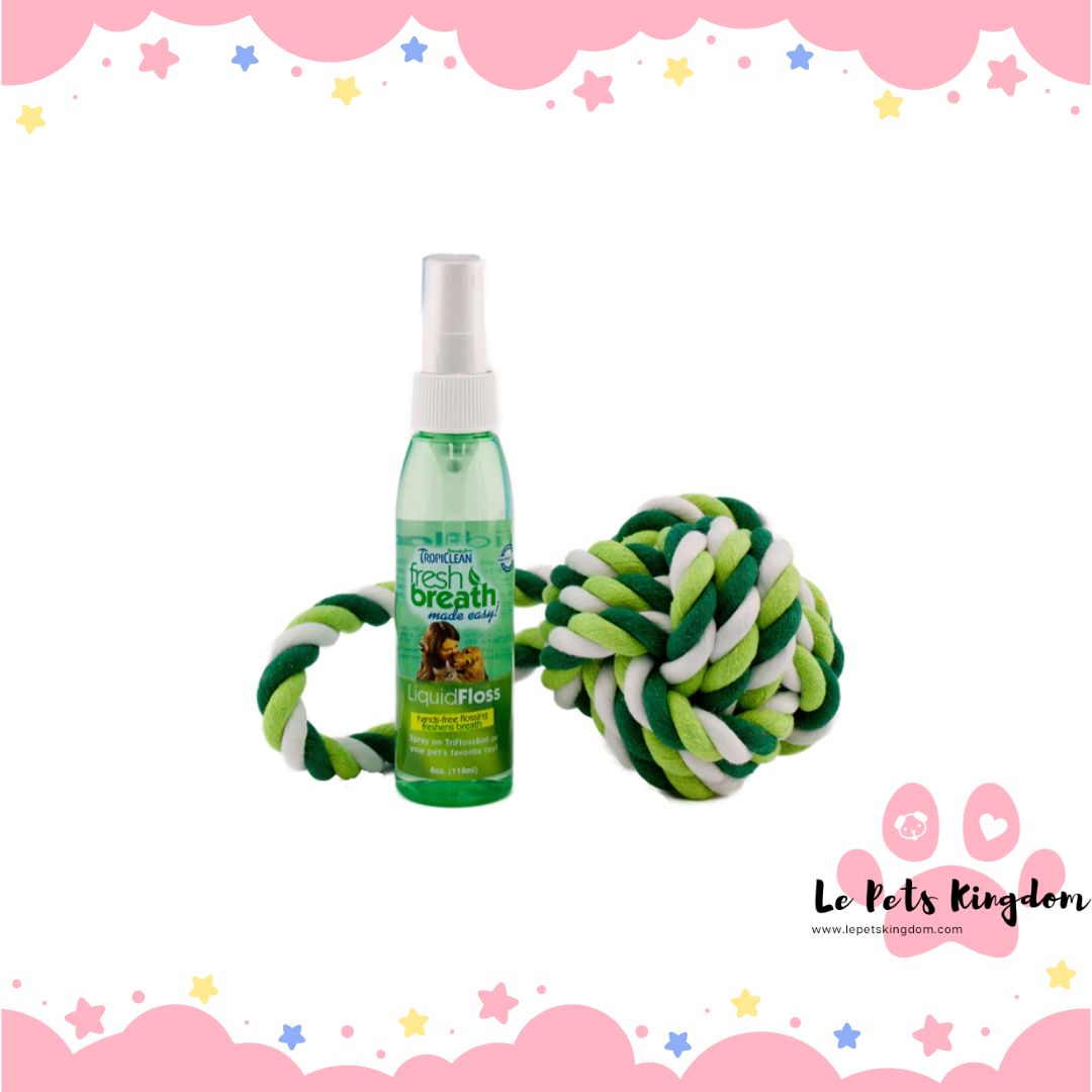 Tropiclean Fresh Breath Liquid Floss and TriFlossBall