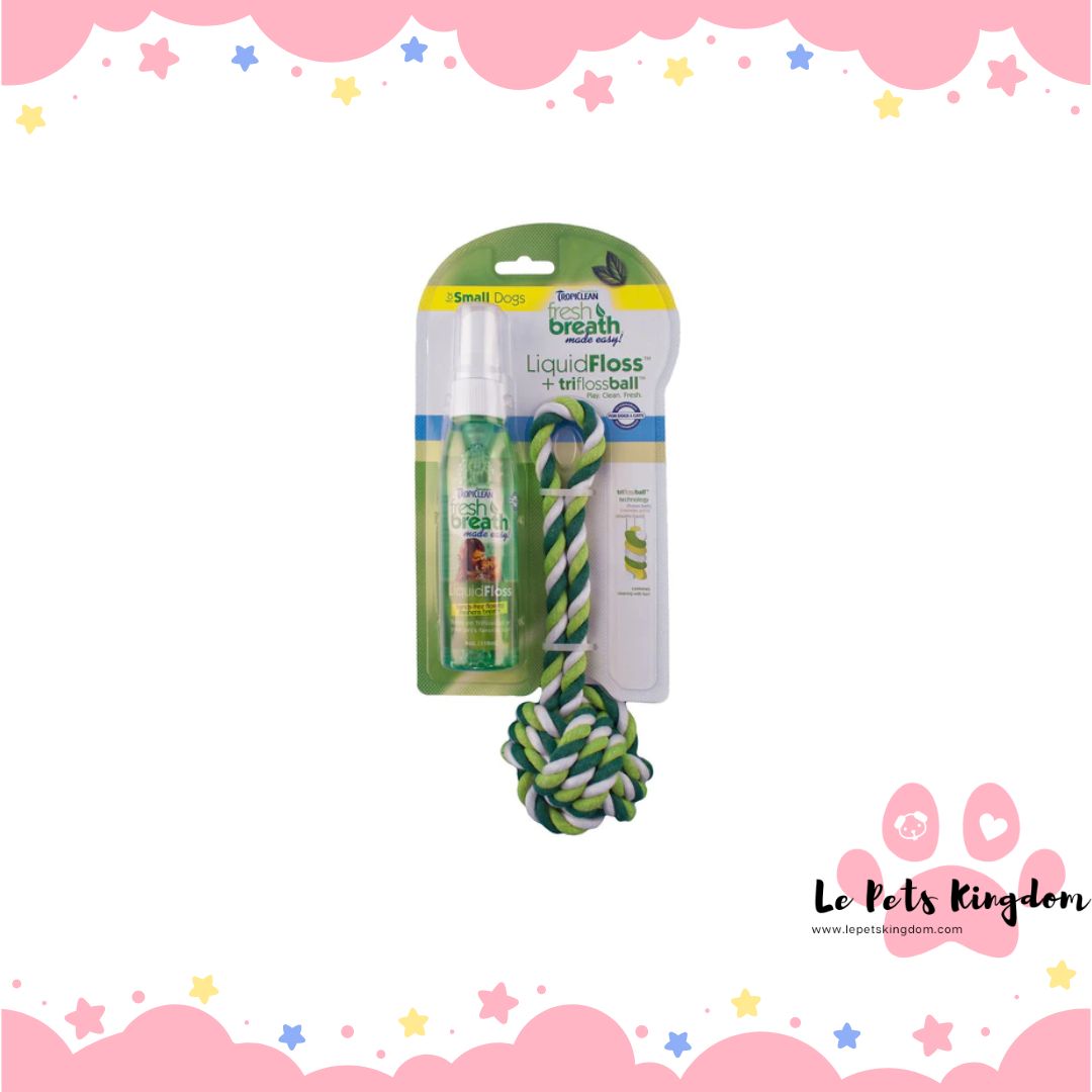 Tropiclean Fresh Breath Liquid Floss and TriFlossBall