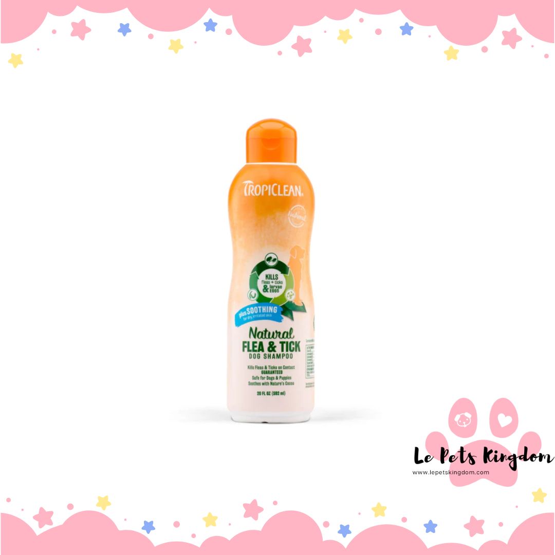 Tropiclean Natural Flea & Tick Plus Soothing Dog Shampoo