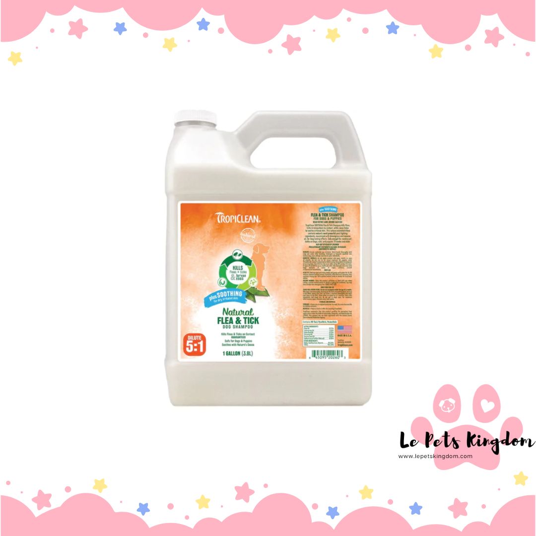 Tropiclean Natural Flea & Tick Plus Soothing Dog Shampoo