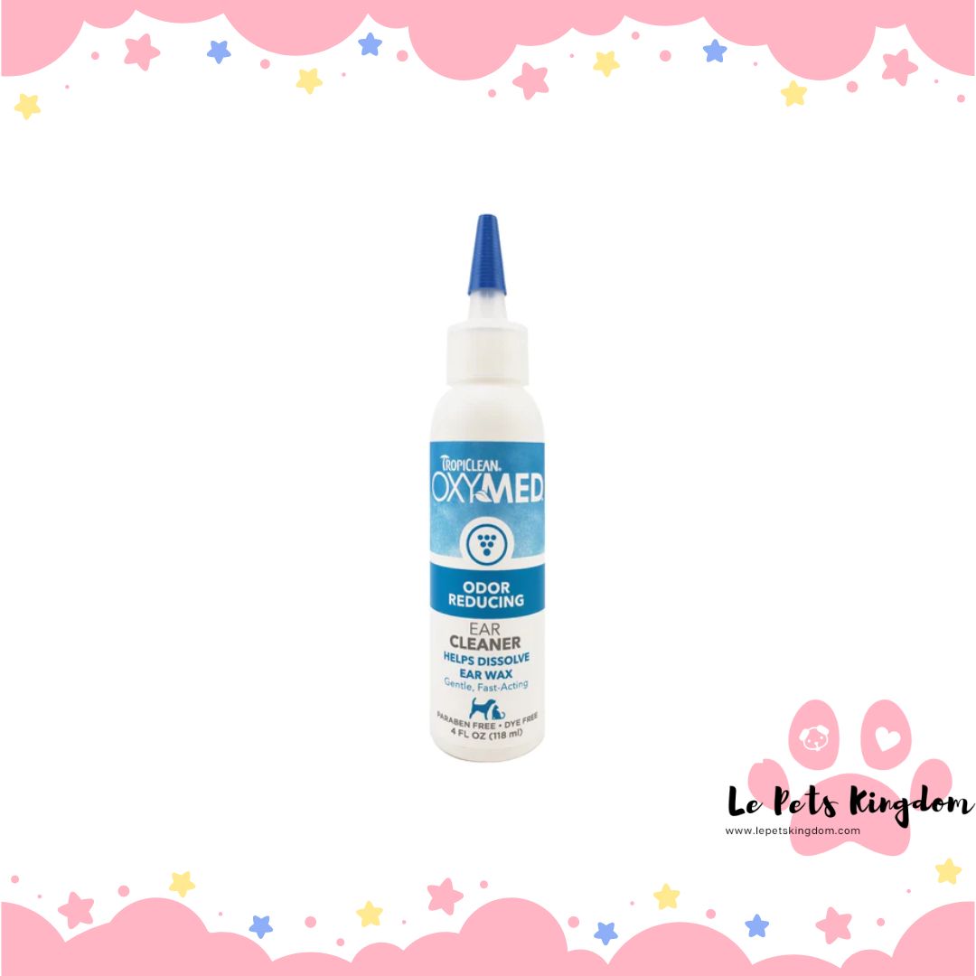 Tropiclean OxyMed Odor Reducing Ear Cleaner for Cats & Dogs 4oz